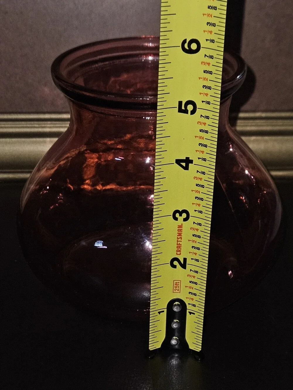 Cranberry Pink Rosie Posie Bulbous Vase Marked #1